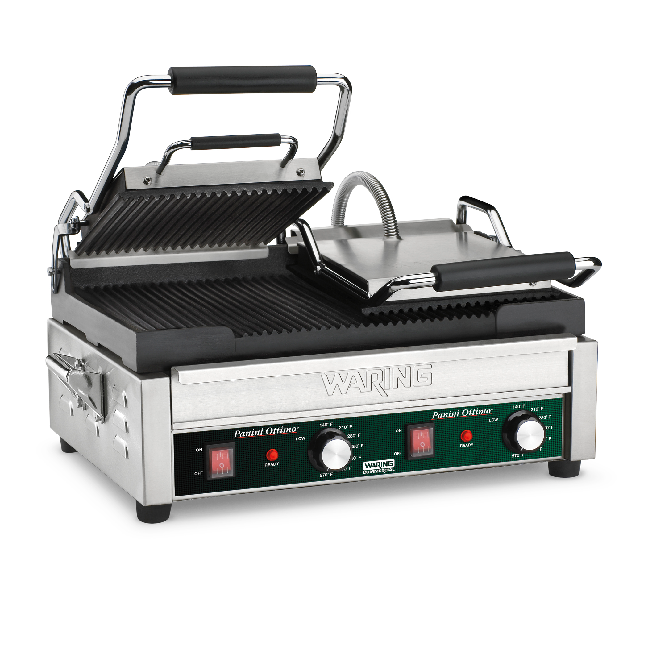 Double Ribbed Panini Grill, 17" x 9.5"